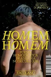 Book cover of Homem com homem - poesia homoerótica brasileira no século XXI by Alan Cardoso da Silva