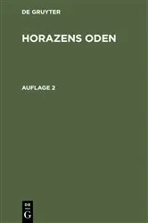 Book cover of Horazens Oden (2nd ed.) by Karl Wilhelm Ramler