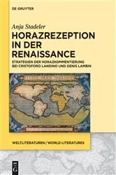Book cover of Horazrezeption in der Renaissance by Anja Stadeler
