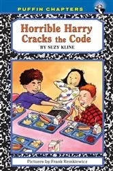 Book cover of Horrible Harry Cracks the Code by Suzy Kline