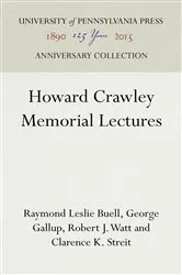 Book cover of Howard Crawley Memorial Lectures by Raymond Leslie Buell