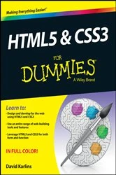 Book cover of HTML5 & CSS3 For Dummies by David Karlins