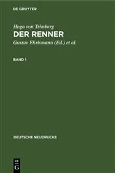 Book cover of Hugo von Trimberg: Der Renner. Band 1 by Gustav Ehrismann