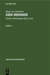 Book cover of Hugo von Trimberg: Der Renner. Band 4 by Hugo von Trimberg
