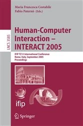 Book cover of Human-Computer Interaction – INTERACT 2005 by Maria Francesca Costabile
