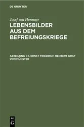 Book cover of I. Ernst Friedrich Herbert Graf von Münster (2nd ed.) by Josef von Hormayr