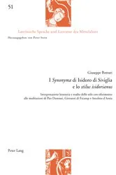 Book cover of I «Synonyma» di Isidoro di Siviglia e lo «stilus isidorianus» by Giuseppe Botturi