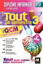 Book cover of IFSI Tout le semestre 3 en QCM et QROC - Diplôme infirmier - 2e édition by Unknown