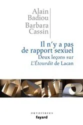 Book cover of Il n'y a pas de rapport sexuel. Deux leçons sur «L'Etourdit» de Lacan by Alain Badiou