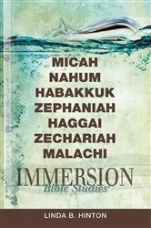 Book cover of Immersion Bible Studies: Micah, Nahum, Habakkuk, Zephaniah, Haggai, Zechariah, Malachi by Linda B. Hinton