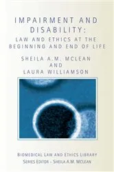 Book cover of Impairment and Disability by Sheila McLean