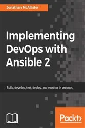 Book cover of Implementing DevOps with Ansible 2 by Jonathan McAllister