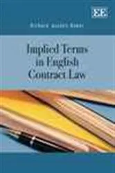 Book cover of Implied Terms in English Contract Law by Unknown