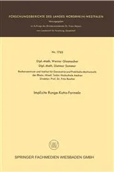 Book cover of Implizite Runge-Kutta-Formeln by Unknown
