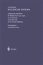 Book cover of In memoriam WILHELM DOERR by Herwart F. Otto