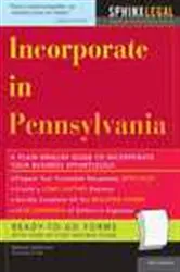 Book cover of Incorporate in Pennsylvania (4th ed.) by Rebecca A. DeSimone