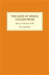 Book cover of Index of Middle English Prose: Index to Volumes I to XX by Kari Anne Rand