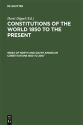 Book cover of Index of North and South American Constitutions 1850 to 2007 by Horst Dippel