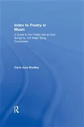 Book cover of Index to Poetry in Music by Carol June Bradley