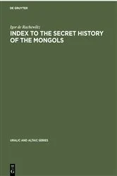 Book cover of Index to the Secret History of the Mongols by Unknown