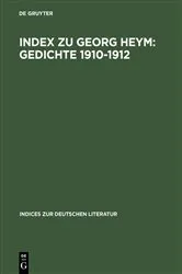 Book cover of Index zu Georg Heym: Gedichte 1910–1912 by Russell E. Brown