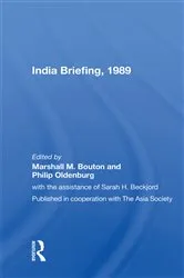 Book cover of India Briefing, 1989 by Marshall M. Bouton