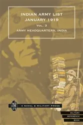 Book cover of Indian Army List January 1919 - Volume 3 (2nd ed.) by Army Headquarters India