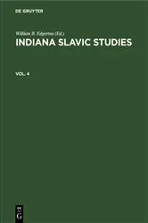 Book cover of Indiana Slavic Studies. Vol. 4 by Unknown
