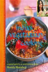 Book cover of India's Vegetarian Cooking by Monisha Bharadwaj