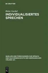 Book cover of Individualisiertes Sprechen by Heinz Gockel
