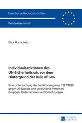 Book cover of Individualsanktionen des UN-Sicherheitsrats vor dem Hintergrund der Rule of Law by Elisa Maria Lotz
