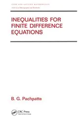 Book cover of Inequalities for Finite Difference Equations by B.G. Pachpatte