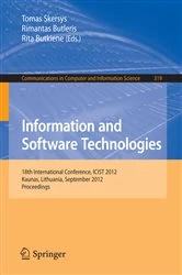 Book cover of Information and Software Technologies by Tomas Skersys
