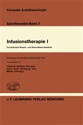 Book cover of Infusionstherapie I by F.W. Ahnefeld