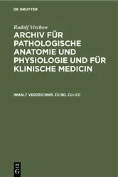 Book cover of Inhalt Verzeichnis zu Bd. CLI–CC by Rudolf Virchow