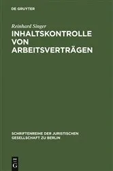 Book cover of Inhaltskontrolle von Arbeitsverträgen by Unknown