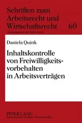 Book cover of Inhaltskontrolle von Freiwilligkeitsvorbehalten in Arbeitsvertraegen by Abbo Junker