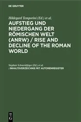 Book cover of Inhaltsverzeichnis mit Autorenregister by Stephan Schwerdtfeger