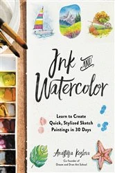 Book cover of Ink and Watercolor by Anastasia Kozlova