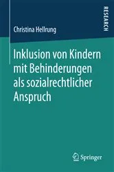Book cover of Inklusion von Kindern mit Behinderungen als sozialrechtlicher Anspruch by Christina Hellrung