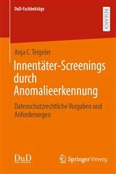 Book cover of Innentäter-Screenings durch Anomalieerkennung by Anja C. Teigeler