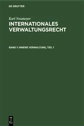 Book cover of Innere Verwaltung, Teil 1 by Karl Neumeyer