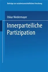 Book cover of Innerparteiliche Partizipation by Oskar Niedermayer