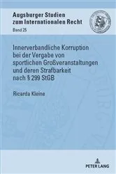 Book cover of Innerverbandliche Korruption bei der Vergabe von sportlichen Großveranstaltungen und deren Strafbarkeit nach § 299 StGB by Unknown