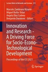 Book cover of Innovation and Research - A Driving Force for Socio-Econo-Technological Development by Marcelo Zambrano Vizuete