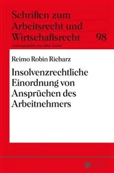 Book cover of Insolvenzrechtliche Einordnung von Anspruechen des Arbeitnehmers by Abbo Junker