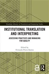 Book cover of Institutional Translation and Interpreting by Fernando Prieto Ramos