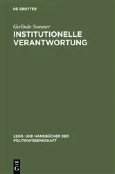 Book cover of Institutionelle Verantwortung by Gerlinde Sommer