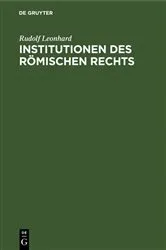 Book cover of Institutionen des Römischen Rechts by Unknown