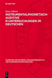 Book cover of Instrumentalphonetisch-auditive R-Untersuchungen im Deutschen by Horst Ulbrich